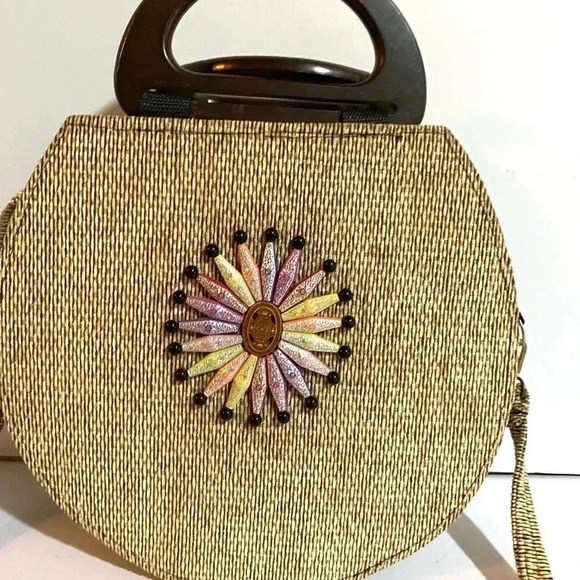 Handcrafted woven satchel handbag - Picture 3 of 12